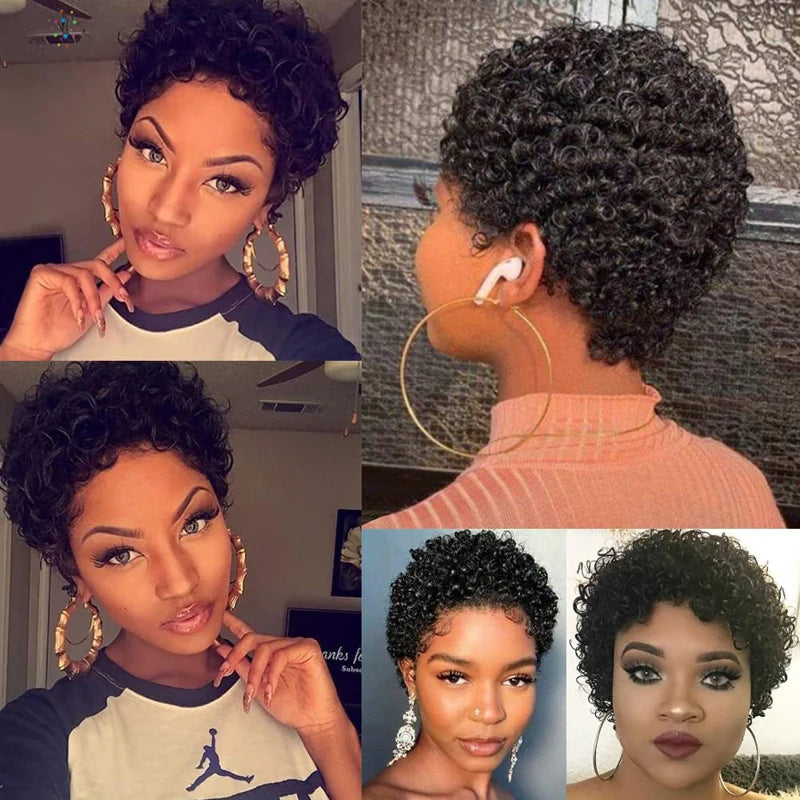 Short Kinky Curly Wigs