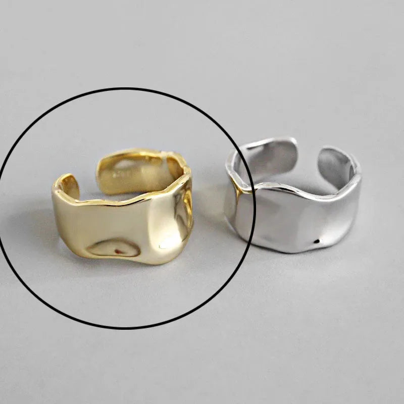 Hollow Out Gold Rings