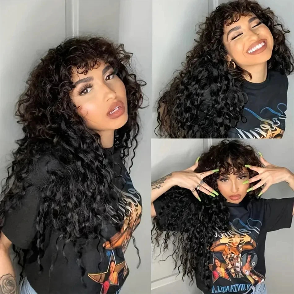 Curly Wig With Bangs