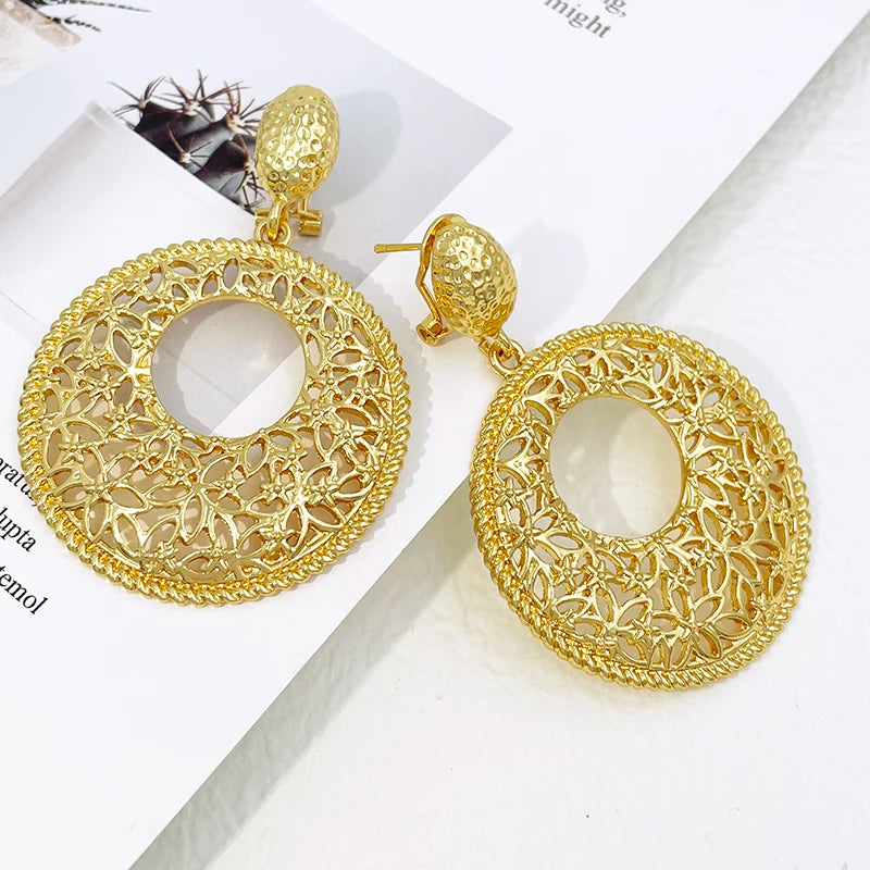 Round Drop Earrings