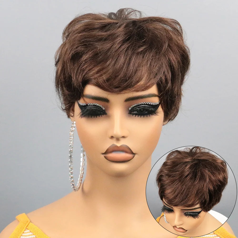 Short Human Hair Wig