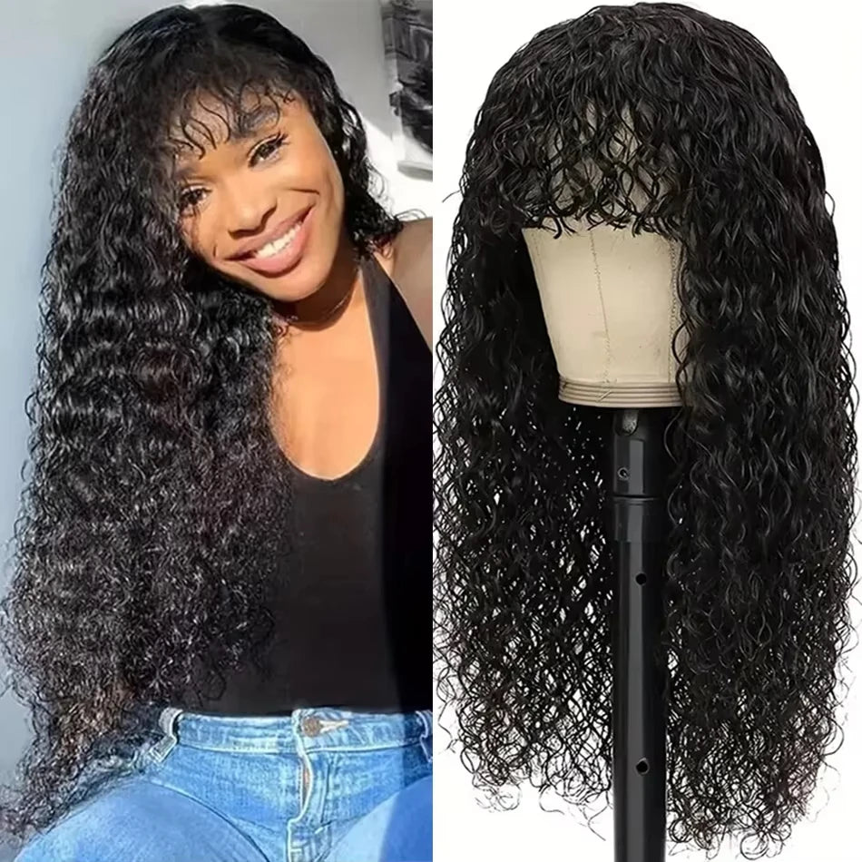 Curly Wig With Bangs