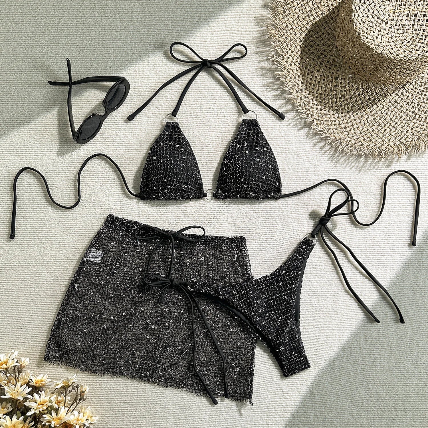 Hollow Out Skirt Bikini