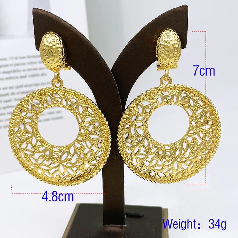 Round Drop Earrings