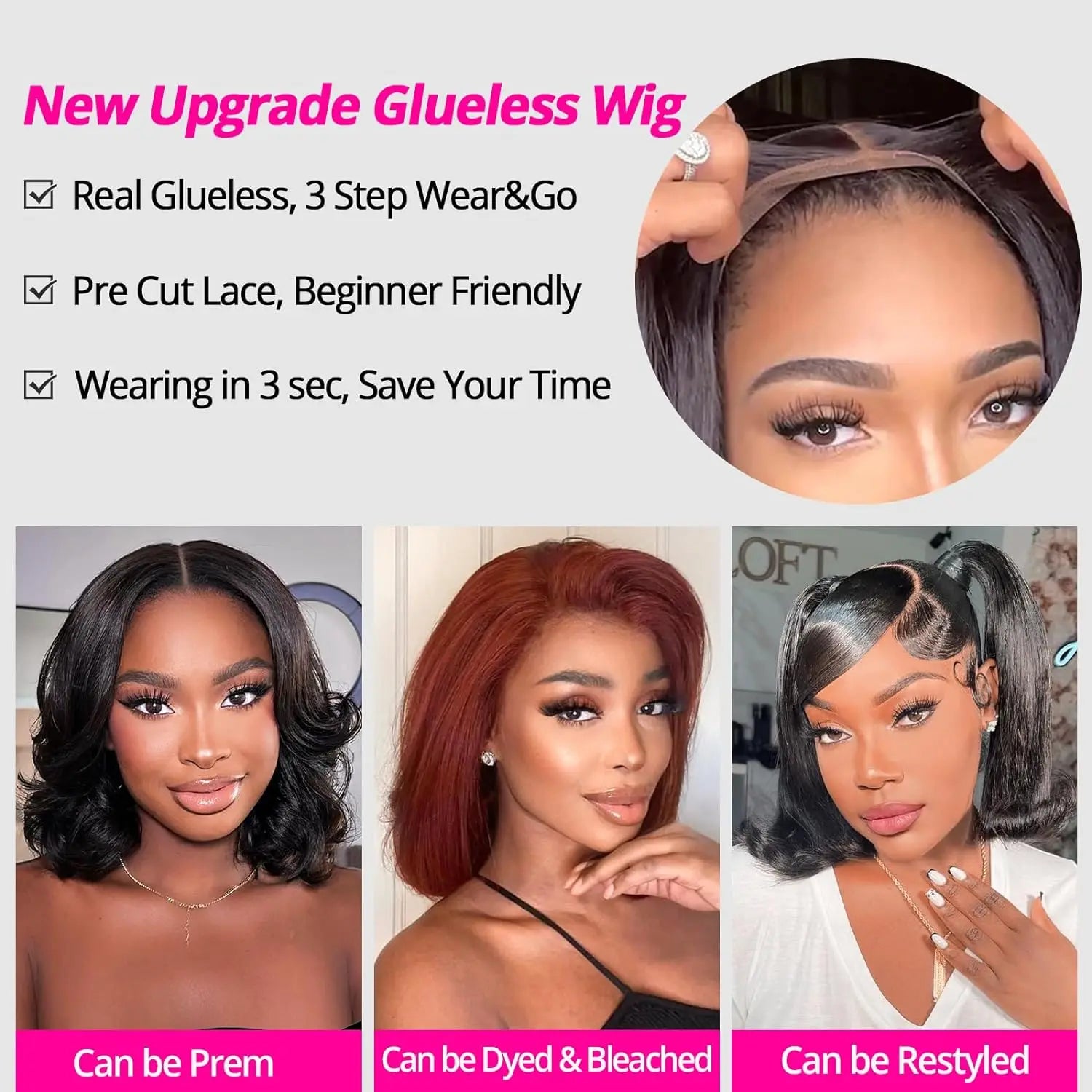 Put on and Go Glueless Wig