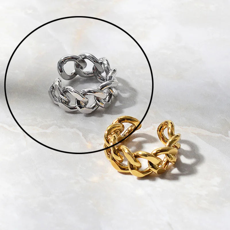 Hollow Out Gold Rings