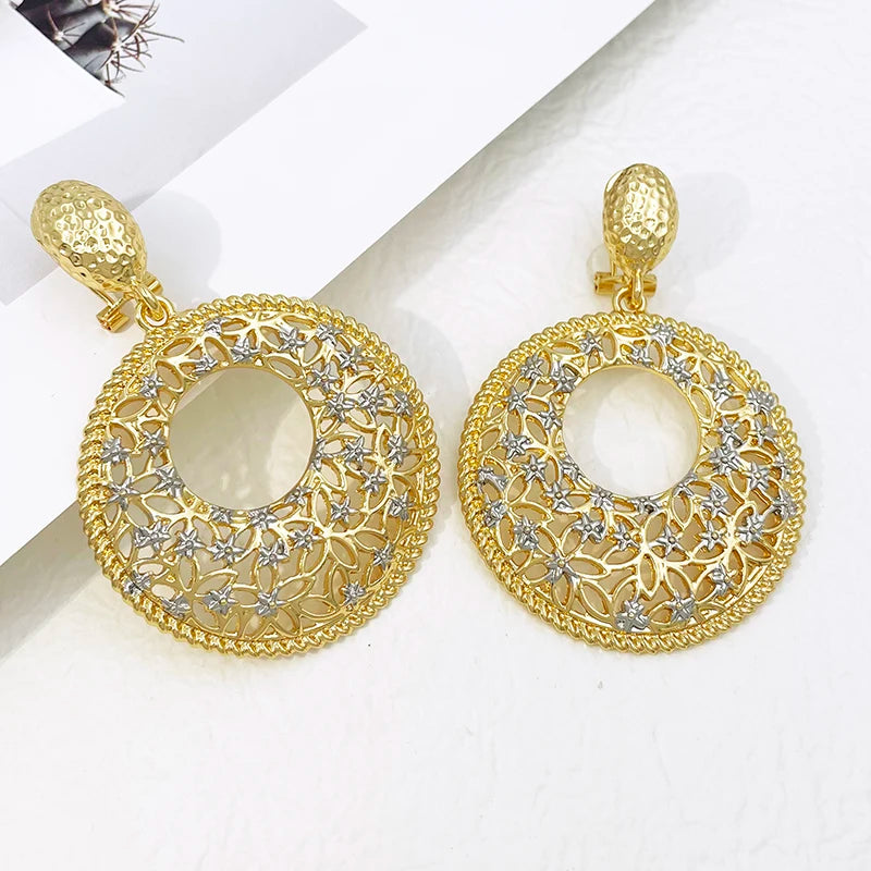 Round Drop Earrings