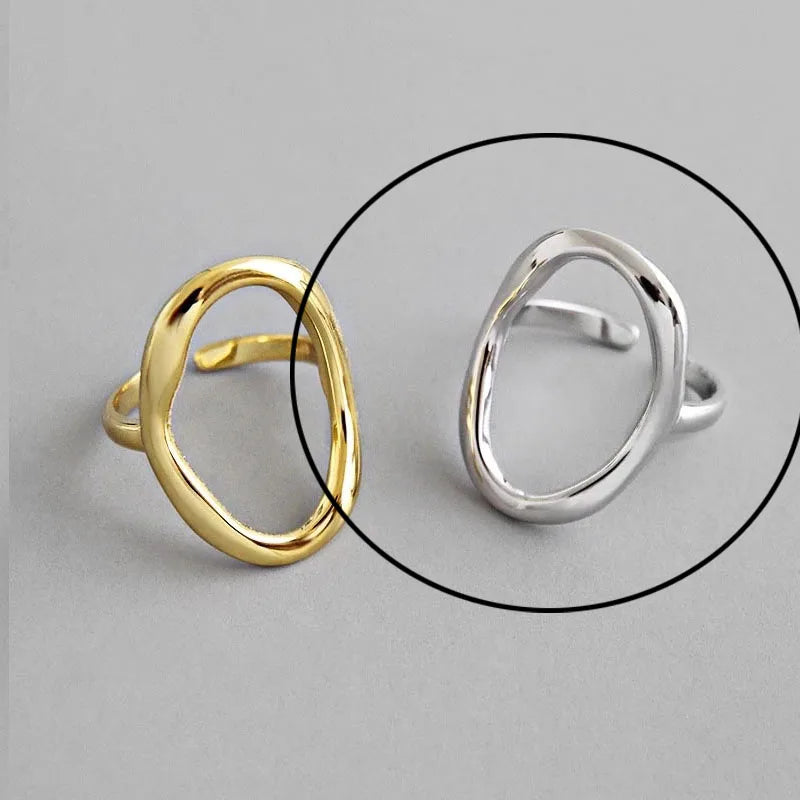 Hollow Out Gold Rings