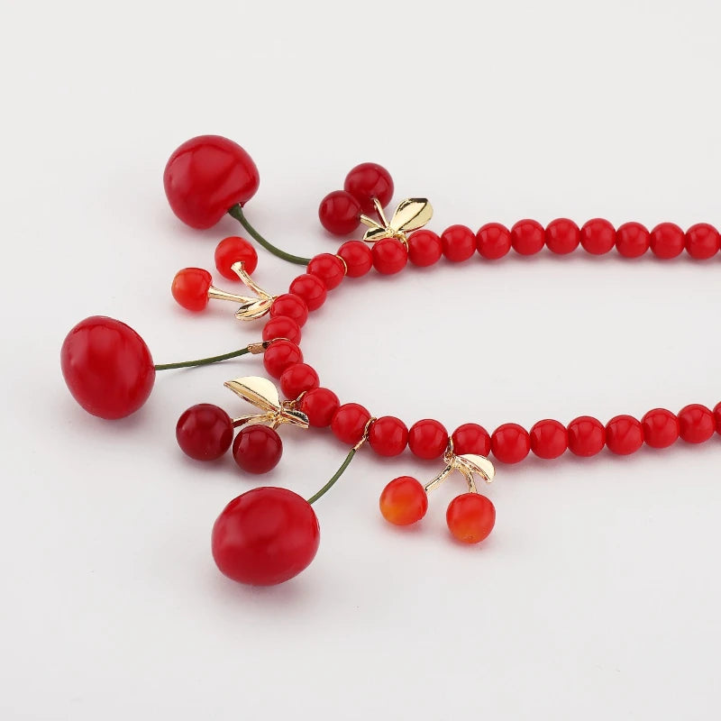Red Fruit Cherry Pendants