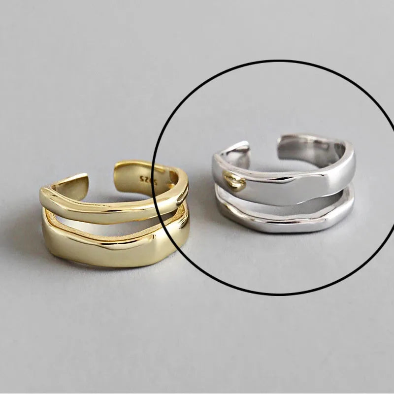 Hollow Out Gold Rings
