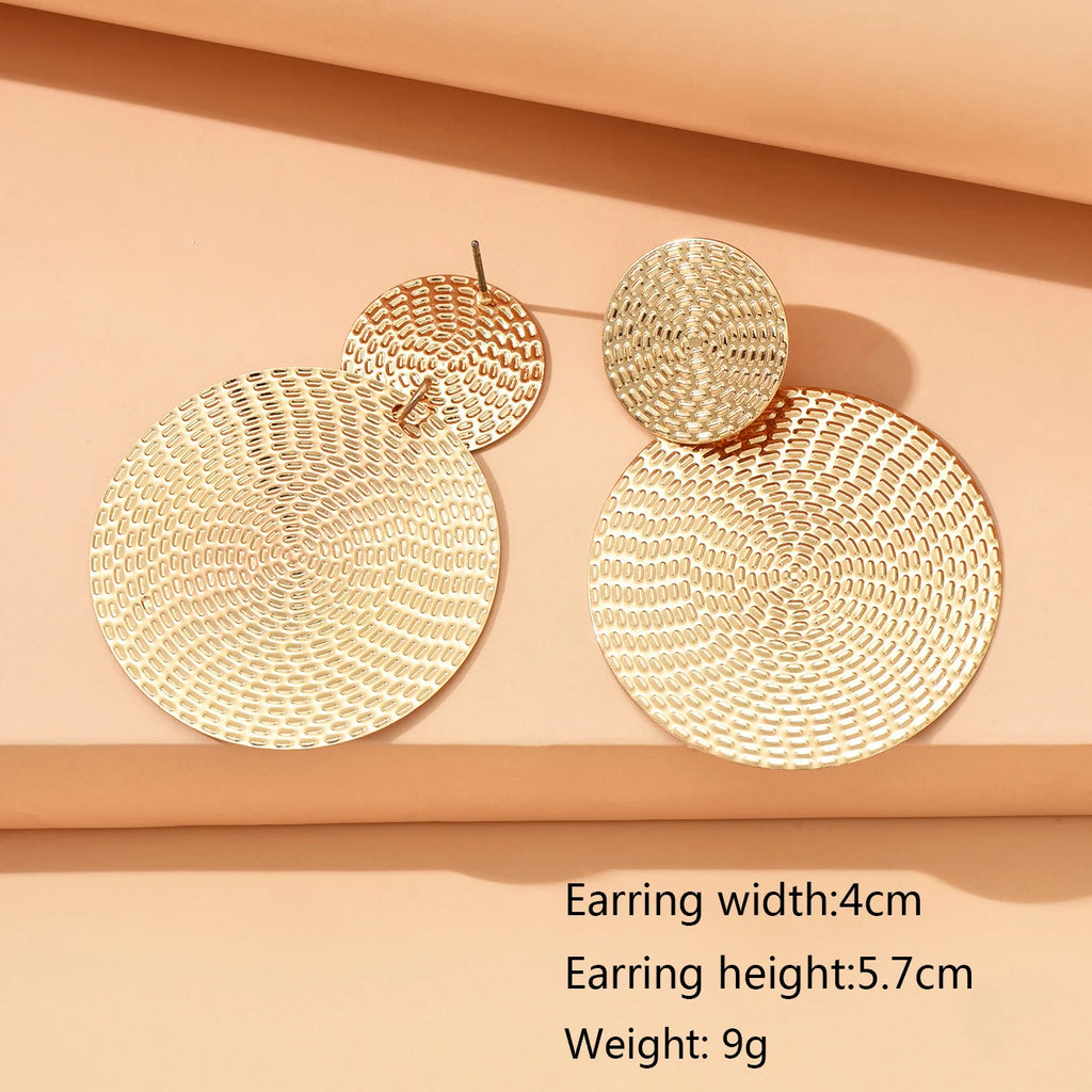 Metal Round Earrings