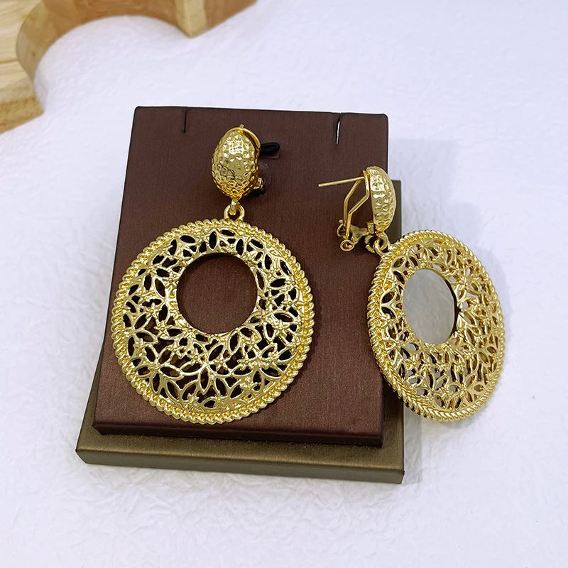Round Drop Earrings