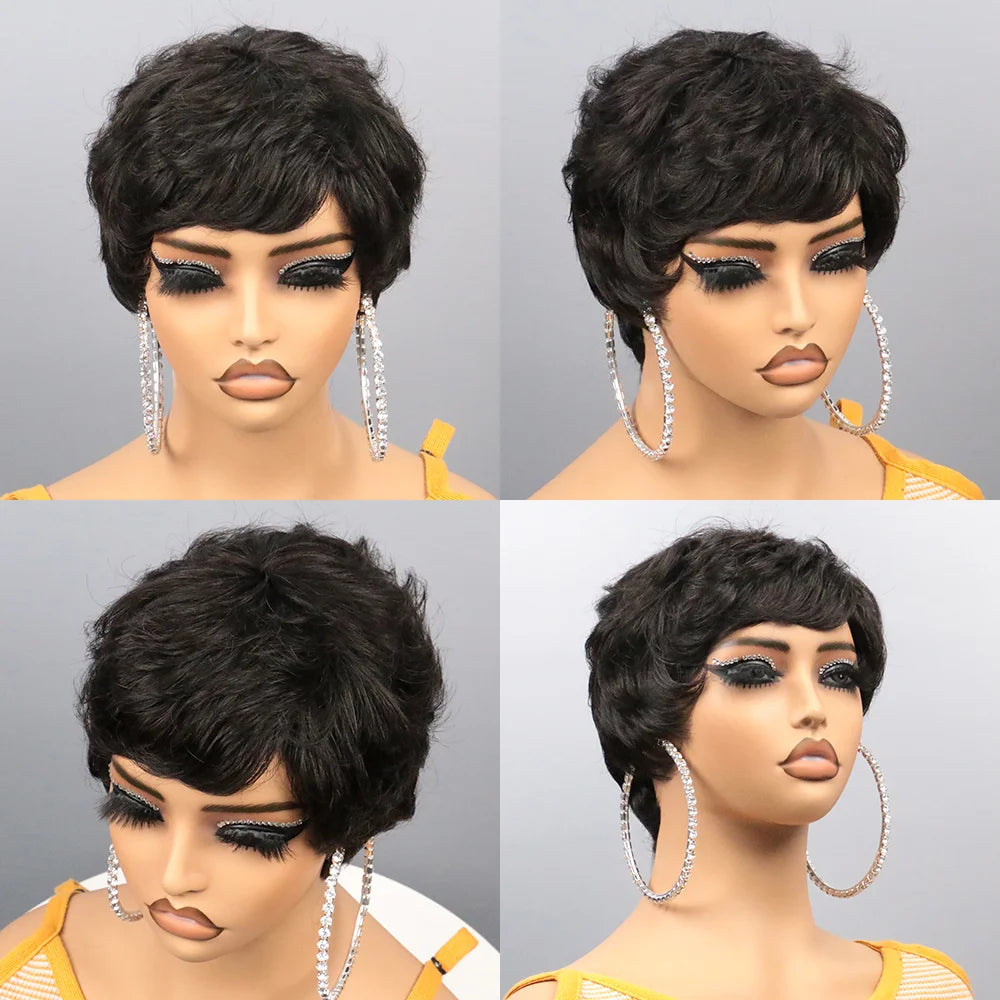 Short Human Hair Wig