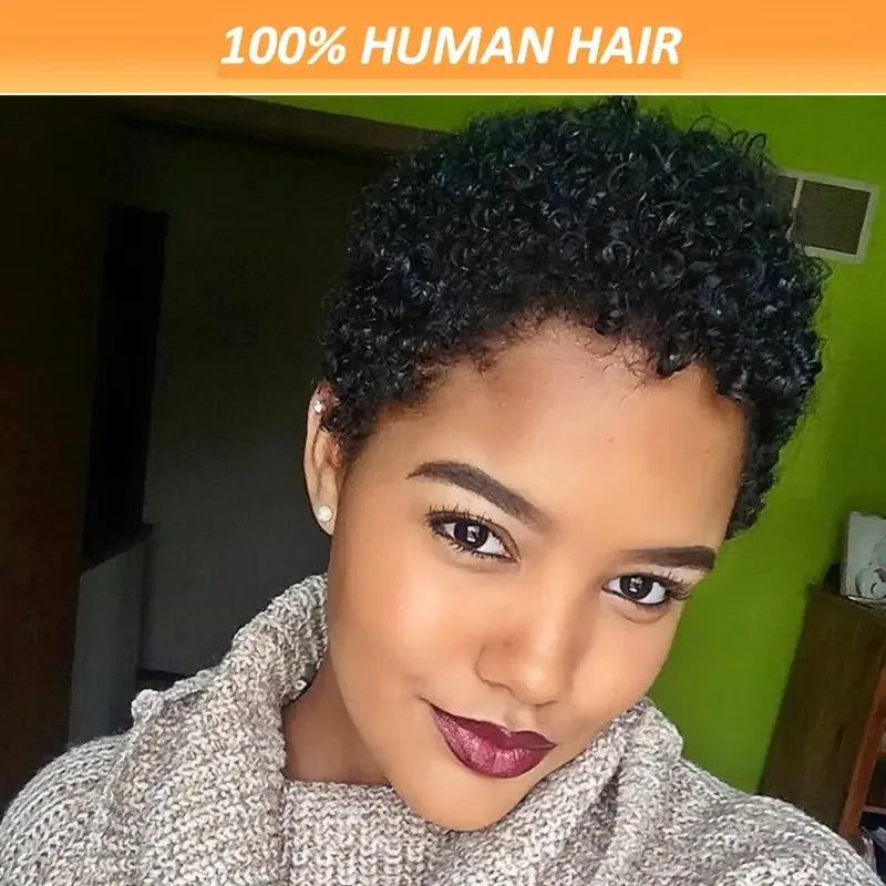 Short Curly Human Hair