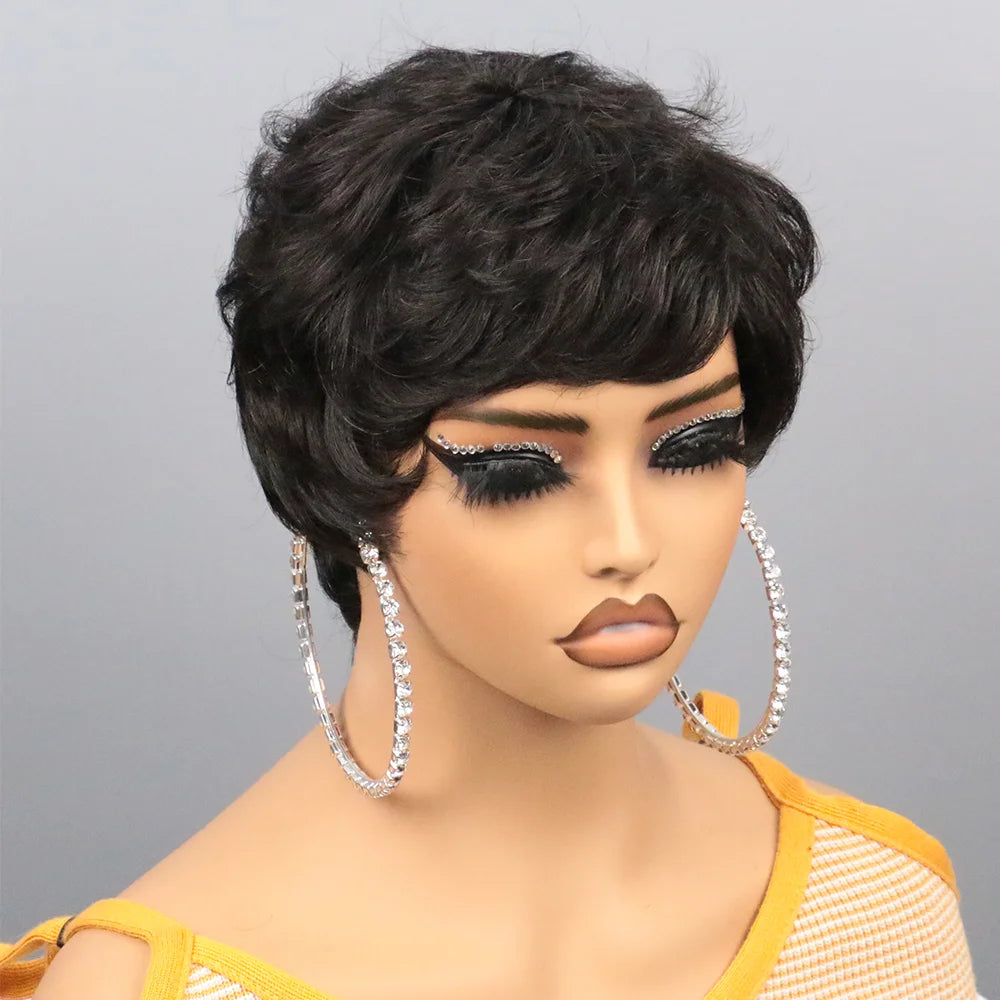 Short Human Hair Wig