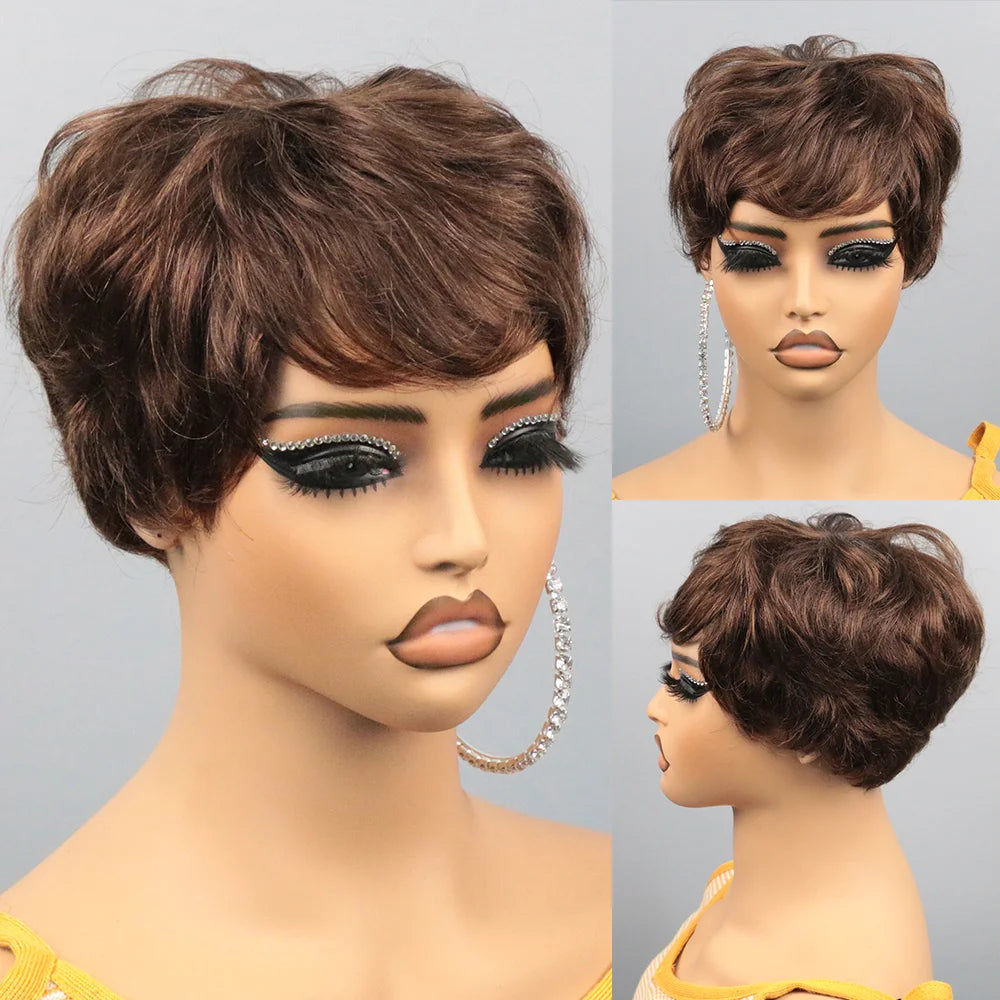Short Human Hair Wig