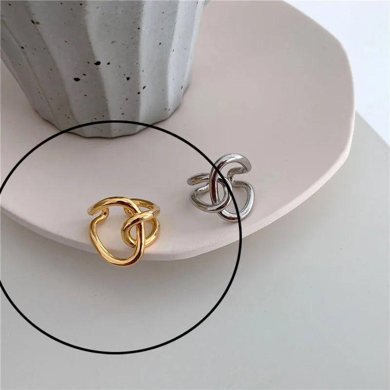 Hollow Out Gold Rings