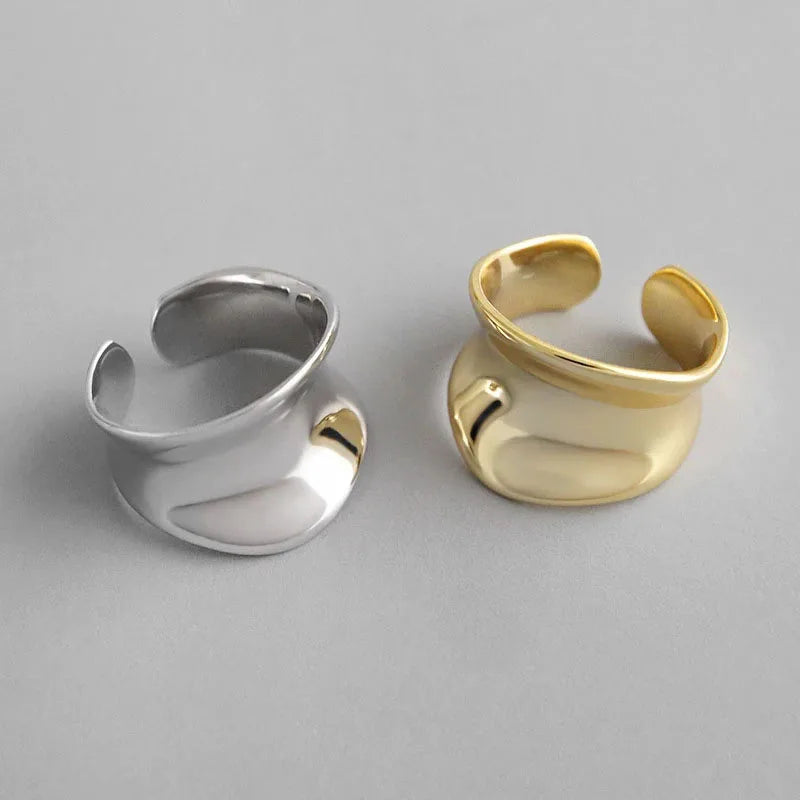 Hollow Out Gold Rings