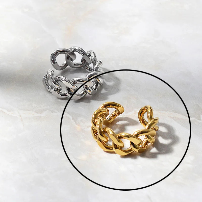 Hollow Out Gold Rings