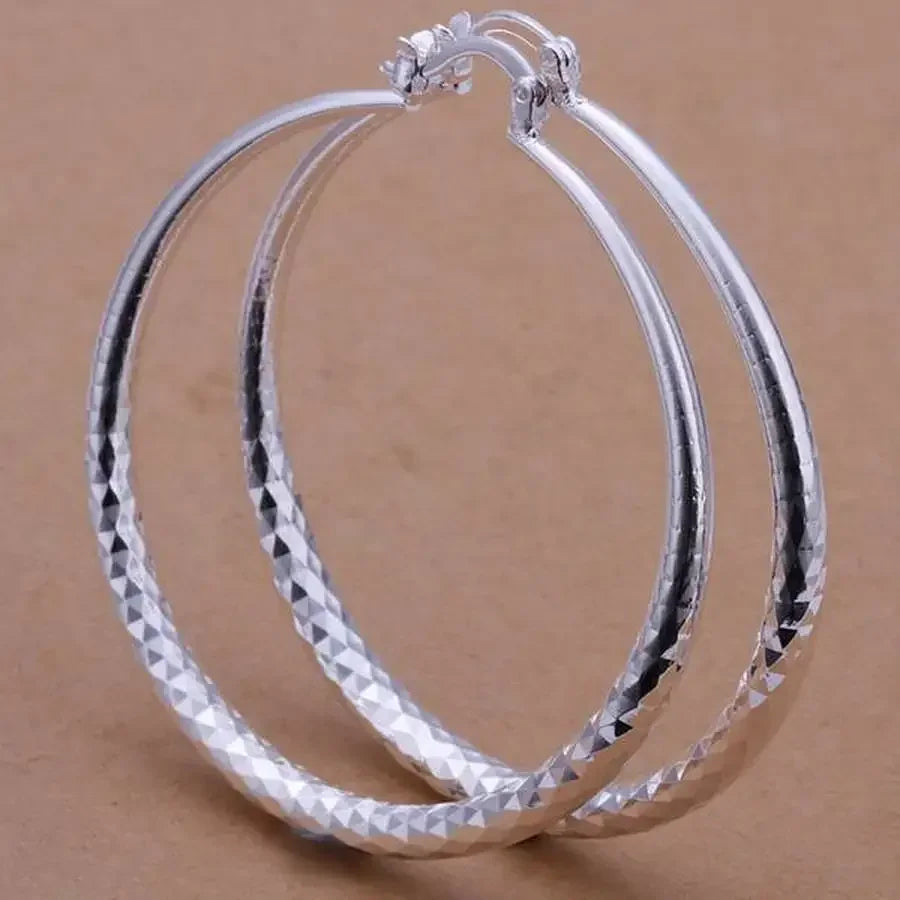 Silver big Earring