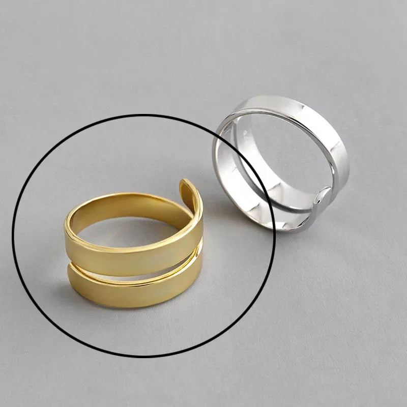 Hollow Out Gold Rings