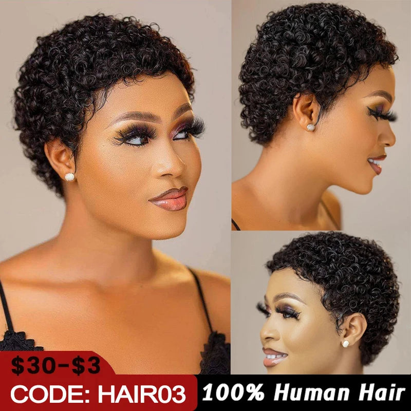Short Kinky Curly Wigs