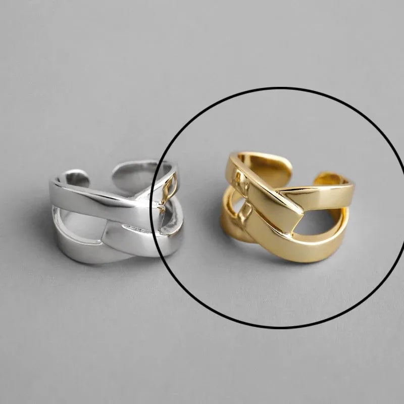 Hollow Out Gold Rings