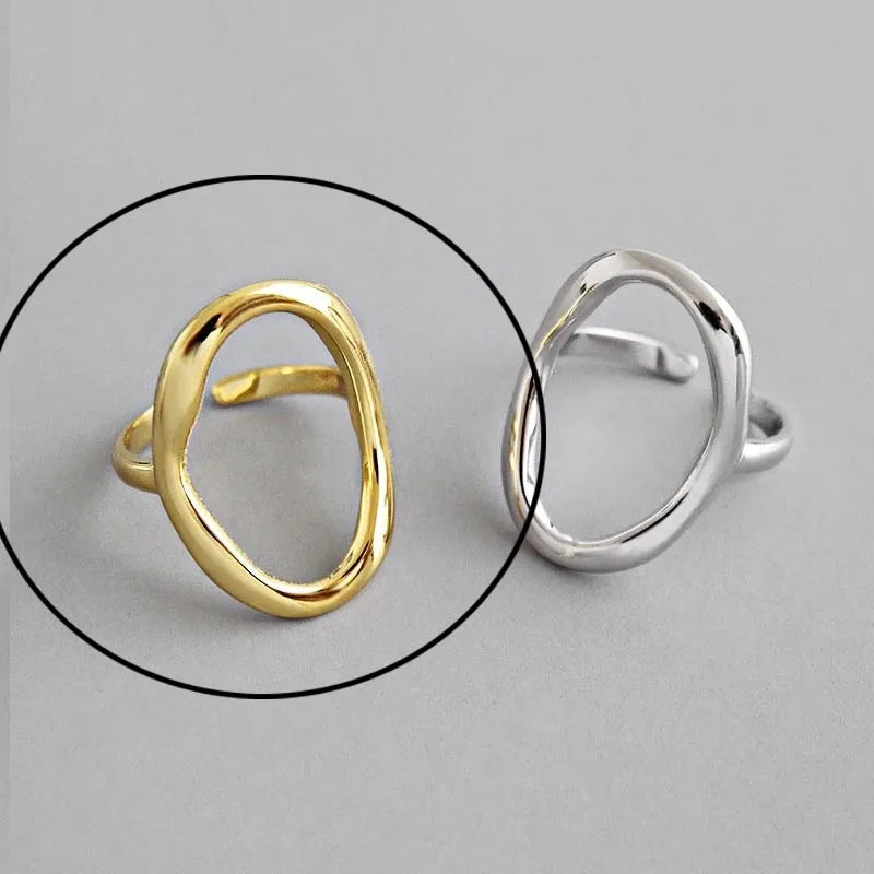 Hollow Out Gold Rings