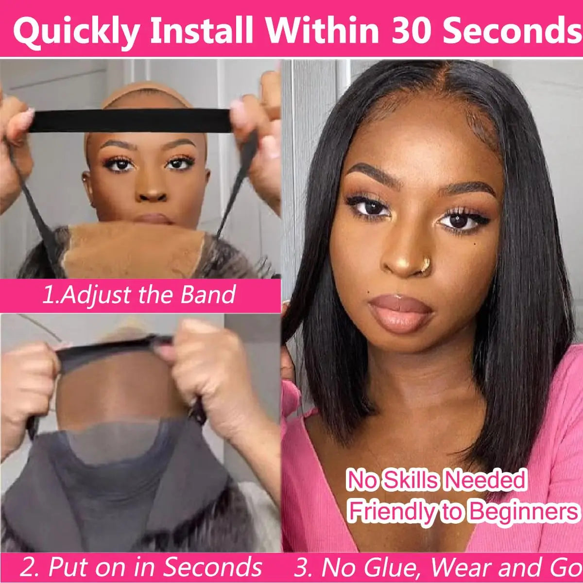 Put on and Go Glueless Wig