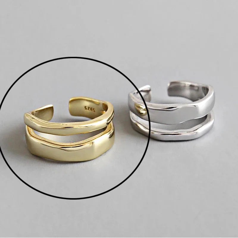 Hollow Out Gold Rings