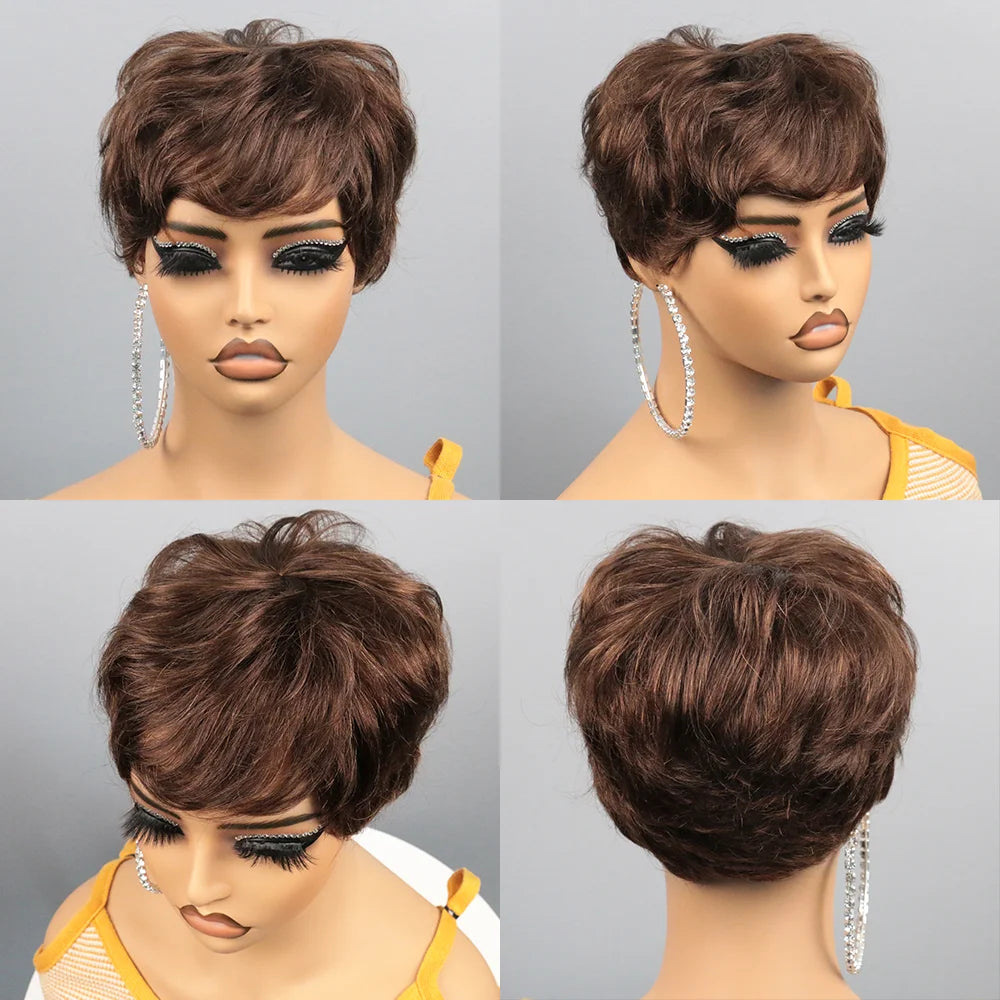 Short Human Hair Wig