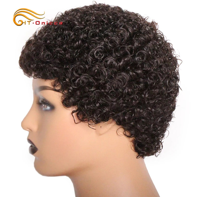 Short Kinky Curly Wigs