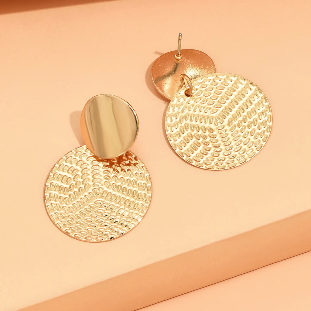 Metal Round Earrings