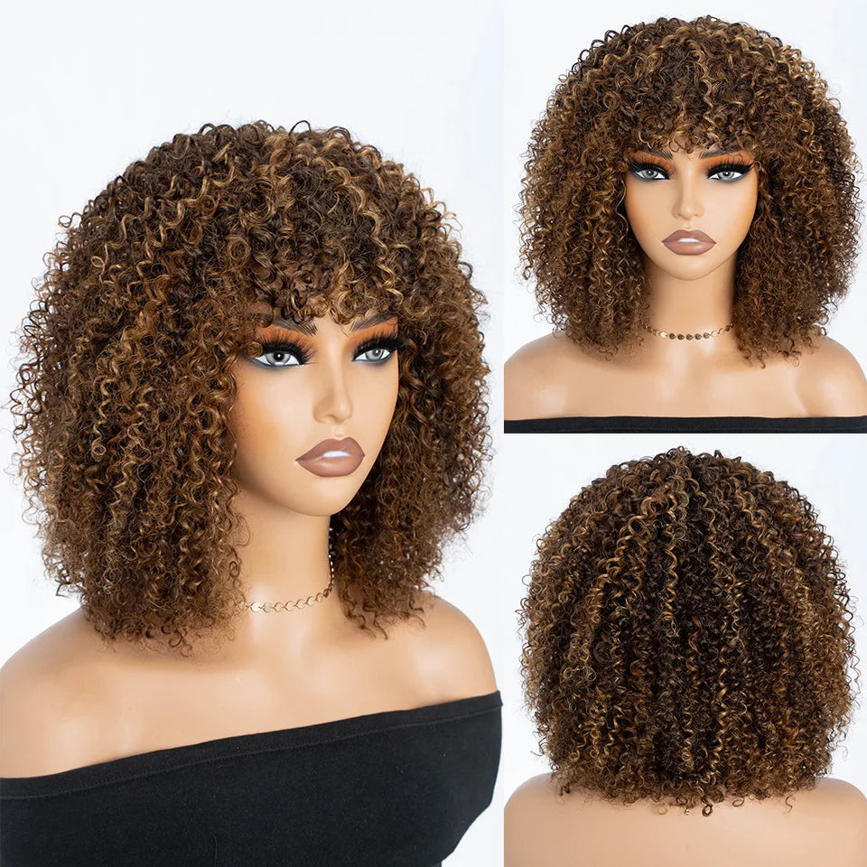 Full Curly Bob Wigs