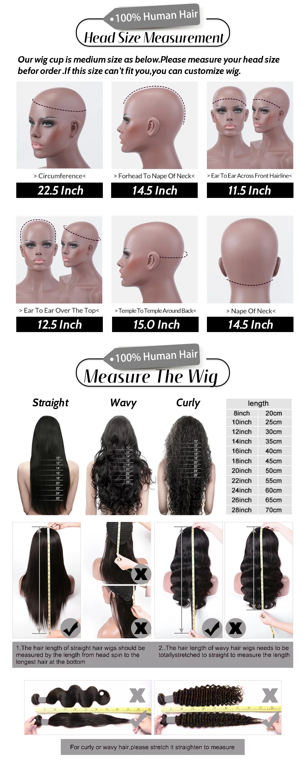 Short Human Hair Wig